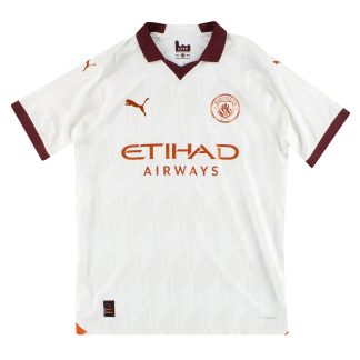 2023-24 Manchester City Puma Authentic Away Shirt M - Manchester City / Excellent / Medium