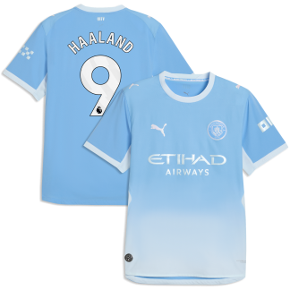 Manchester City PUMA Authentic Home Shirt 2026-27 with Haaland 9 printing
