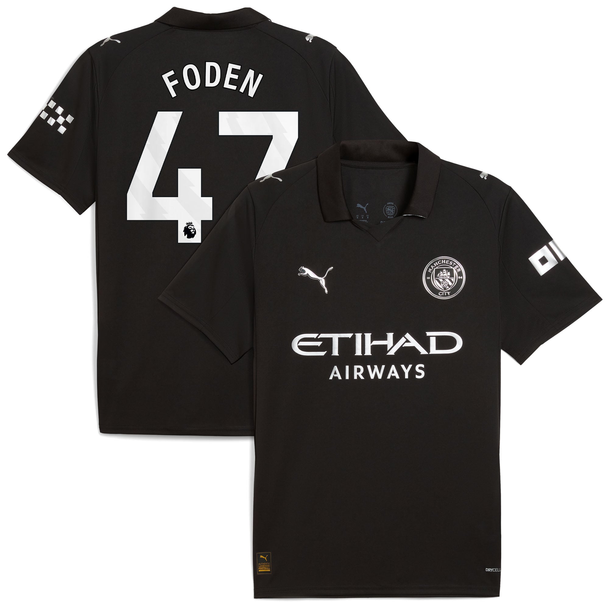 Manchester City PUMA Away Shirt 2025-26 with Foden 47 printing