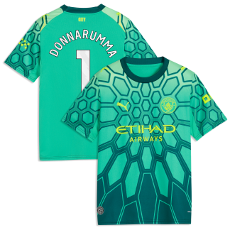 Manchester City PUMA Goalkeeper Shirt 2026-27 - Kids with Donnarumma 1 printing