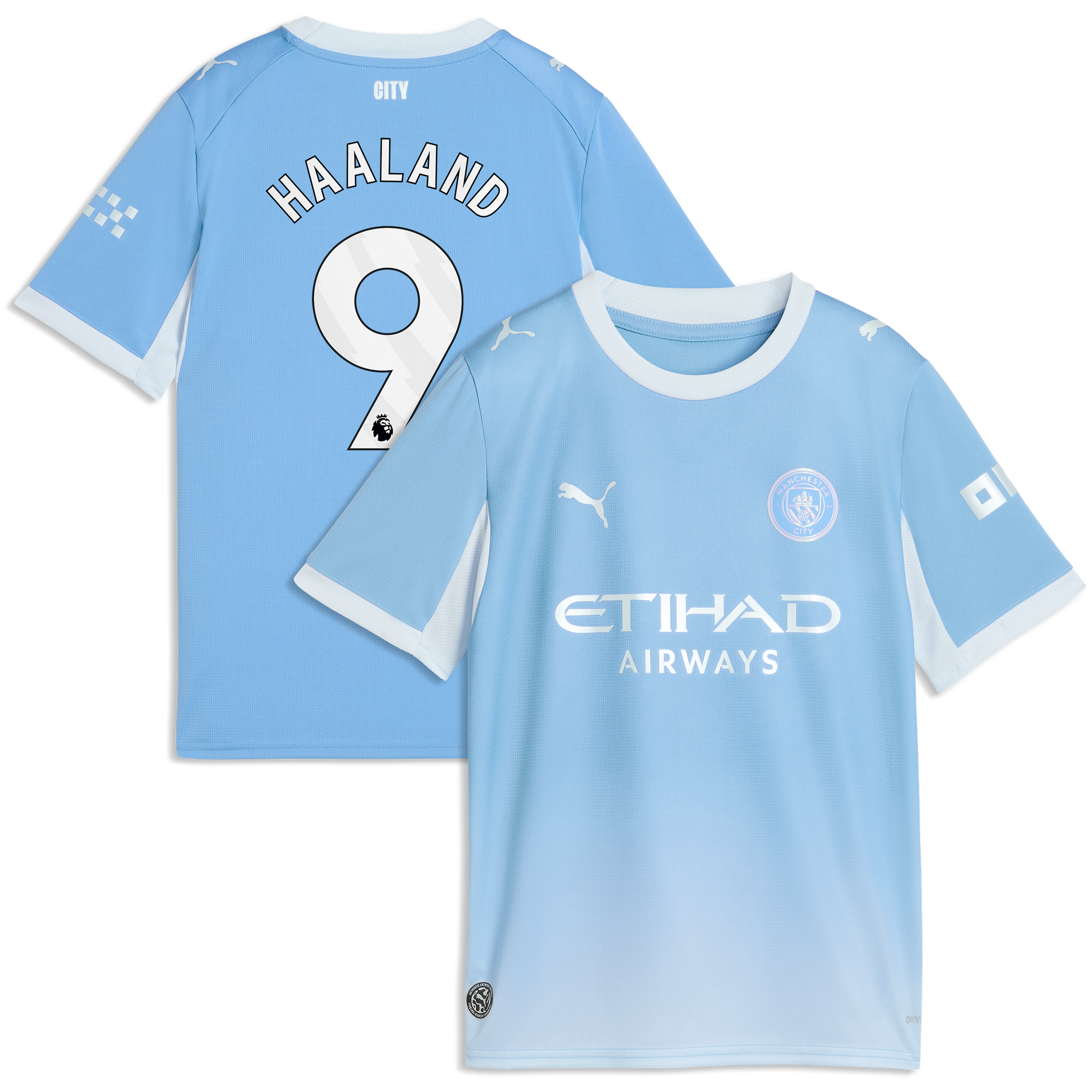 Manchester City PUMA Home Shirt 2026-27 - Kids with Haaland 9 printing