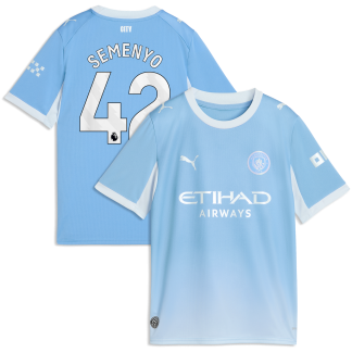 Manchester City PUMA Home Shirt 2026-27 - Kids with Semenyo 42 printing