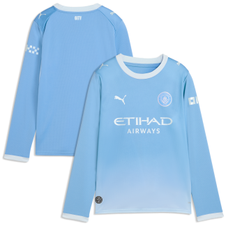 Manchester City PUMA Home Shirt 2026-27 - Long Sleeve - Kids