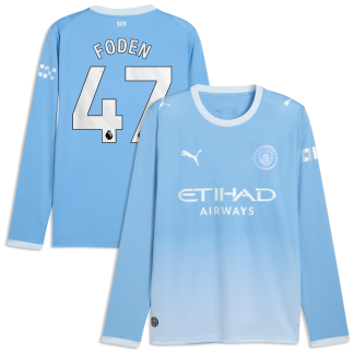 Manchester City PUMA Home Shirt 2026-27 - Long Sleeve with Foden 47 printing