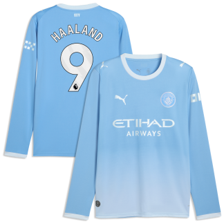 Manchester City PUMA Home Shirt 2026-27 - Long Sleeve with Haaland 9 printing