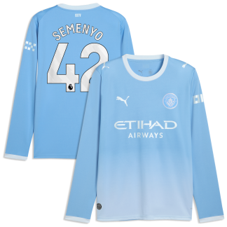 Manchester City PUMA Home Shirt 2026-27 - Long Sleeve with Semenyo 42 printing