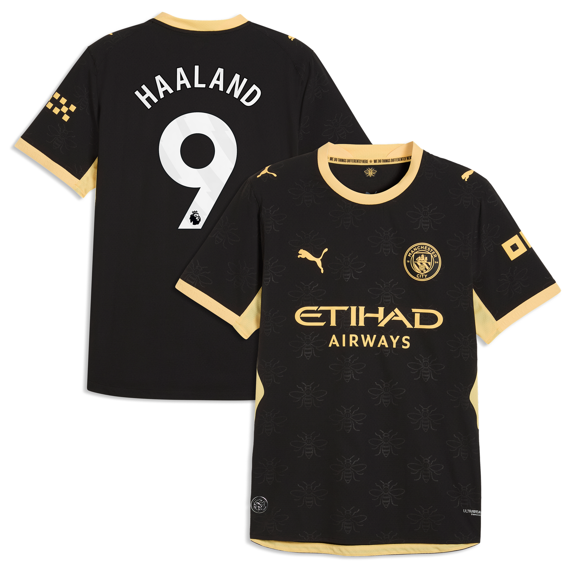 Manchester City Puma Authentic Away Shirt 2026-27 with Haaland 9 printing