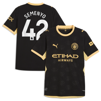 Manchester City Puma Authentic Away Shirt 2026-27 with Semenyo 42 printing
