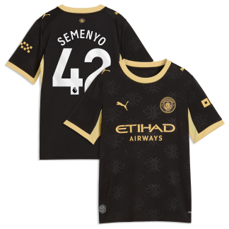 Manchester City Puma Away Shirt 2026-27 - Kids with Semenyo 42 printing