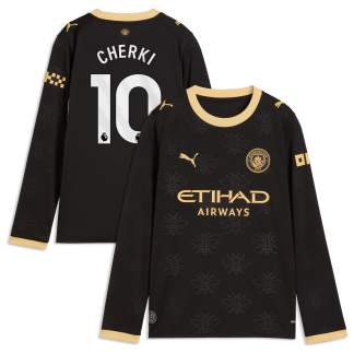 Manchester City Puma Away Shirt 2026-27 - Long Sleeve - Kids with Cherki 10 printing