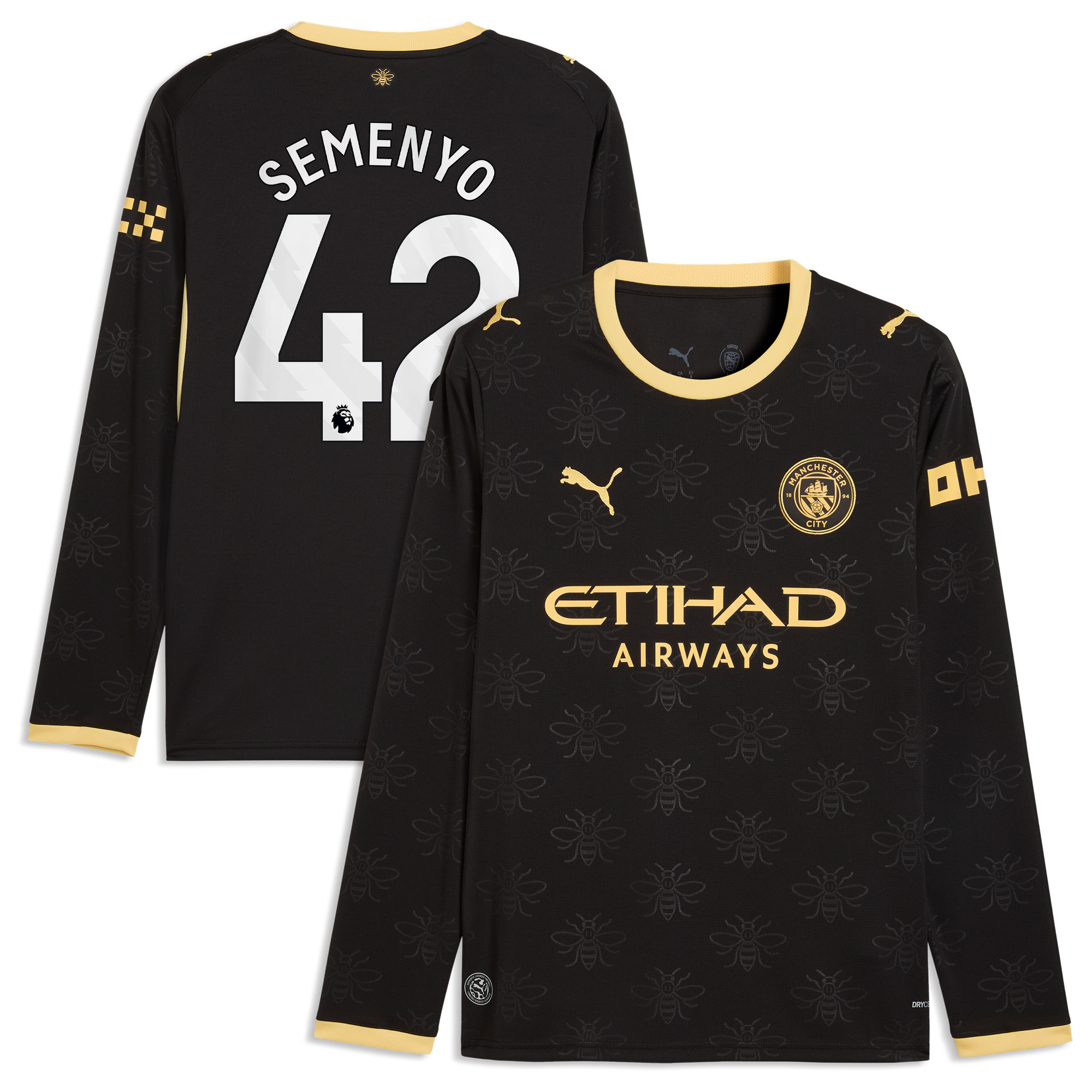 Manchester City Puma Away Shirt 2026-27 - Long Sleeve with Semenyo 42 printing