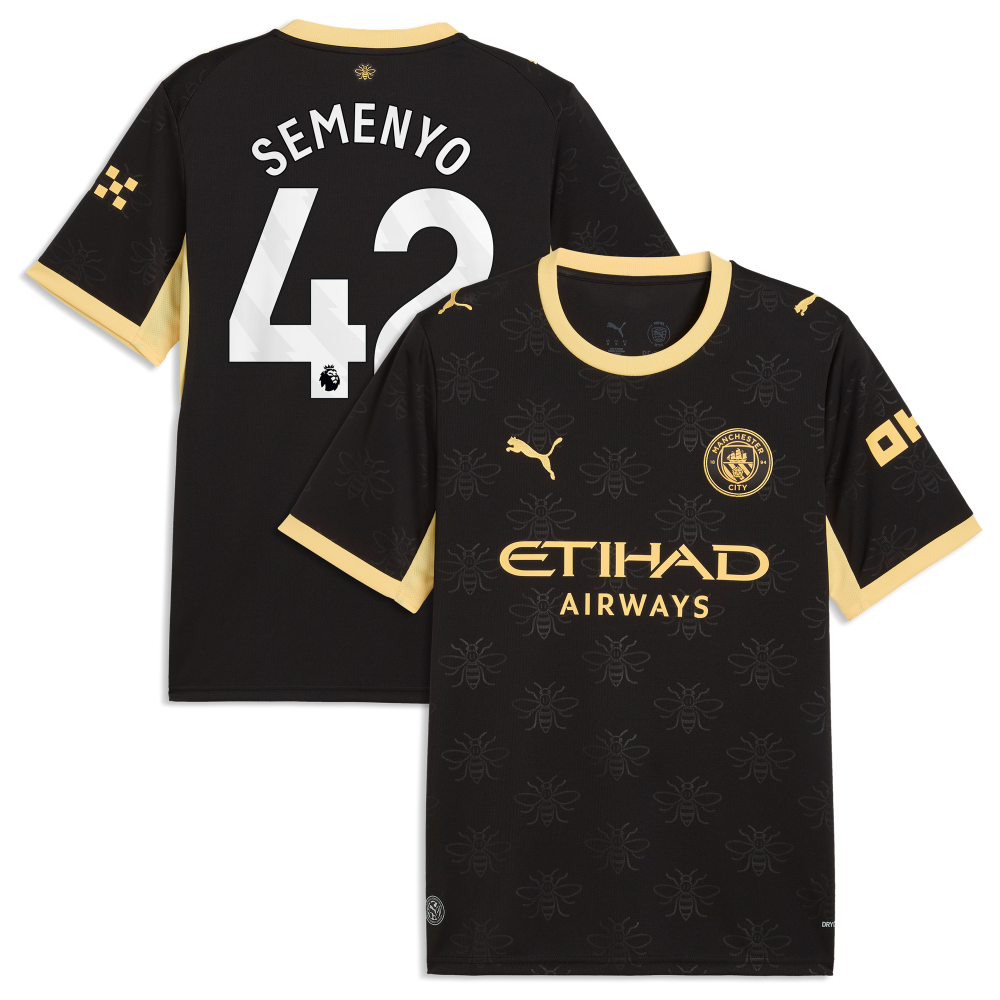 Manchester City Puma Away Shirt 2026-27 with Semenyo 42 printing