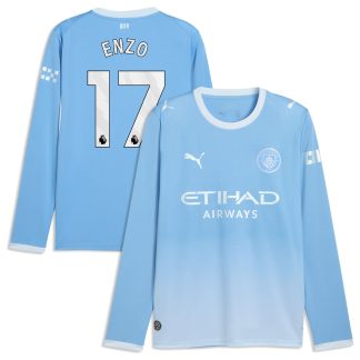 Manchester City Puma Home Shirt 2026-27 - Long Sleeve with Enzo 17 printing